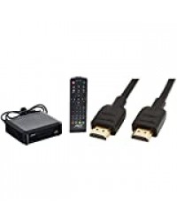 Astrell 011128 Adaptateur TNT HD USB Noir & AmazonBasics Câble HDMI 2.0 haut débit Compatible Ethernet / 3D / retour audio [Nouvelles normes] 0,9 m
