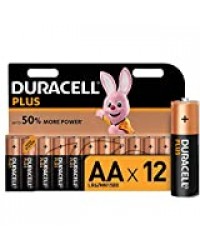 Duracell Plus, pack de 12 piles alcalines Type AA 1,5 Volts LR6 MX1500
