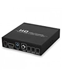 Expresstech @ SCART/HDMI vers HDMI Convertisseur Péritel HDMI vers HDMI avec Coaxial 3,5mm Audio Vidéo Convertisseur Adaptateur 1080P pour DVD HDTV Sky Lecteur Blu-Ray HDTV STB VHS Xbox PS4 etc