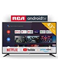 RCA RS43F2 Android TV (43 Pouces Full HD Smart TV avec Google Assistant), Chromecast intégré, HDMI, USB, WiFi, Bluetooth, Triple Tuner, télécommande vocale