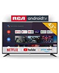 RCA RS43F2 Smart TV (43 Pouces Full-HD Android TV avec Google Assistant, Google Play Store, Prime Video, Netflix) HDMI, USB, WiFi, Bluetooth, Triple Tuner (DVB-C / -T2 / -S2)