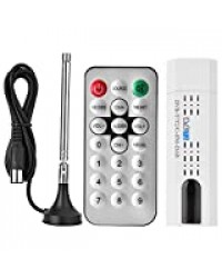 Socobeta USB 2.0 DVB-T2 DVB-T DVB-C Récepteur Set Numérique FM + Dab + SDR HDTV TV Stick Tuner avec télécommande d'antenne pour PC