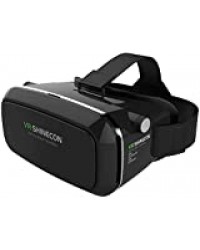 veeyiki Casque de Réalité Virtuelle, Lunettes 3D VR, Boîtier de Rangement VR, Casque VR pour 3D Films et Jeux Vidéo, Compatible avec Android iOS et Autres Smartphones de 3,5"- 6,0" 1