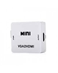 1080P HD VGA vers HDMI Convertisseur HDTV Vid¨¦o Audio avec Adaptateur Audio Box pour Ordinateur Portable PC