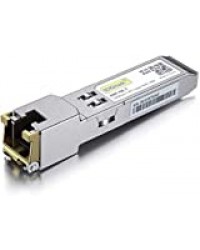 10Gtek® 1G SFP RJ45 Mini-Gbic Module, 1000Base-T SFP Copper Transceiver Compatible pour Cisco GLC-T/SFP-GE-T, Meraki MA-SFP-1GB-TX, Ubiquiti UF-RJ45-1G, D-Link, Zyxel, Netgear, TP-Link, Supermicro ect