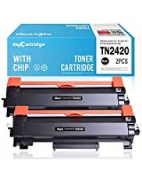 2 myCartridge Cartouches de Toner Compatibles Brother TN-2420 TN2420 (avec Puce) pour Brother HL-L2350DW DCP-L2530DW HL-L2370DN MFC-L2710DN HL-L2370DN HL-L2375DW MFC-L2710DW(2*Noir)