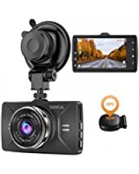 【2020 Nouvelle Version】 CHORTAU Dashcam Voiture GPS Full HD 1080P, Caméra Embarquée Voiture Grand Angle 170°, Écran 3 Pouces - Dash Cam avec Module GPS, Enregistrement en Boucle