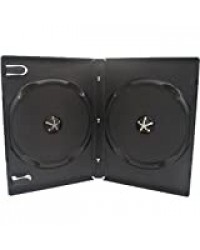 25 boîtiers doubles de DVD, noir, 14 mm, par Dragontrading®