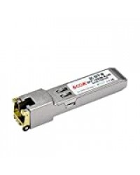 6COMGIGA Module émetteur-récepteur RJ45 1000Base-T en cuivre SFP Gigabit pour Cisco GLC-T, Ubiquiti, Netgear, D-Link, Supermicro, TP-Link (câble CAT5e, 100 mètres)