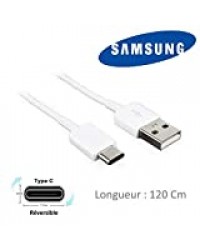 Acce2S - Câble USB-C Original 120 cm pour Samsung Galaxy A21s - A31 - A41 - A51 5G - A71 - A51 - A80 - A40 - A70 - A20e - A50 - A9 (18) - A8 2018 - A5 2017 - A3 2017 - A7 2017