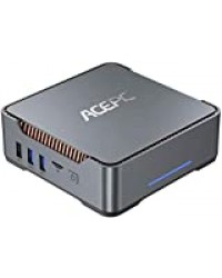 ACEPC Mini PC,8GB RAM+256GB ROM,Intel Celeron J4125,Windows 10 Pro(64-bit),Soutien 2.5'' SATA SSD/HDD,Dual WiFi 2.4/5G, Bluetooth 4.2,4K HD,2 HDMI+1 VGA +USB3.0 AK3 Mini Ordinateur de Bureau