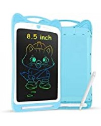 AGPTEK Tablette d’Ecriture LCD 8,5 Pouces pour Enfant, Ardoise Magique Numérique Portable Idéal pour Ecriture, Dessin et Note, Electronique Board Jouet Educatif avec Style et Bouton Verrouillage-Bleu