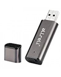 aLLreLi Dictaphone numérique CP00341 [2 en 1] Clé USB Mini 16 Go Enregistreur vocal numérique avec cordon pour réunions, conférences, interviews