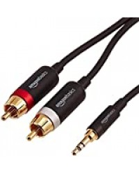 AmazonBasics Câble adaptateur RCA 3,5 mm vers 2 mâles - 2,44 m