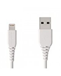 AmazonBasics Câble Lightning vers USB A, Certifié Apple MFi - Blanc, 1,8 m