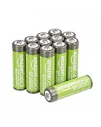 AmazonBasics Piles rechargeables AA haute capacité 2400 mAh (Lot de 12) - Pré-chargées