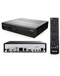 AMIKO HD8265+ Combo S2 & T2/C HEVC265 HDTV Récepteur satellite numérique (WiFi, HDTV, S2, HDMI, 2 x USB 2.0, Full HD 1080p, YouTube préprogrammé pour Astra avec câble HDMI – Noir
