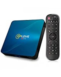 Android 10.0 TV Box, QPLOVE Q8 Android TV Box 4GB RAM 32GB ROM RK3318 Quad Core Support 4K 3D Dual Band WiFi 2.4G/5G USB 3.0 Bluetooth 4.0 H.265 Smart TV Box