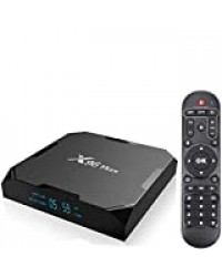 Android 9.0 TV Box 4GB RAM 32GB ROM，X96Max Android Box S905X3 Quad-Core 64bits Dual-WiFi 2.4G/5.0G,3D Ultra HD 4K/8K H.265 USB 3.0 BT 4.1 1000M LAN Smart TV Box