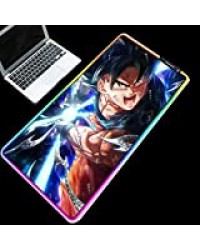 Anime Dragon Ball grand joueur de jeu RGB LED éclairage rétro-éclairage USB avec ligne tapis de souris personnalisé XXL RGB taille d'image 90X40-RVB 400X900X4MM