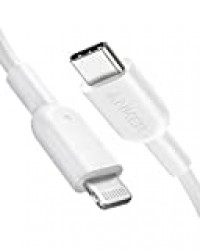 Anker Câble USB-C vers Lightning 180 cm avec Certification MFi - Câble Powerline II Compatible Power Delivery pour iPhone X/XS/XR/XS Max/8/8 Plus(pour Une Utilisation avec des chargeurs de Type C)