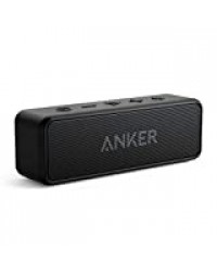 Anker Enceinte Bluetooth, SoundCore 2 Haut Parleur Portable sans fil avec basses puissantes, autonomie de 24 heures, porté Bluetooth de 20 m, étanche waterproof IPX7 et microphone intégré - Noir