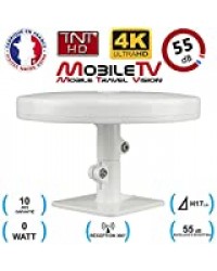 Antenne TV TNT HD 4K Omnidirectionnelle 55dB camping car / caravane / camion / fourgon / bateau / poids lourd - Omni PRO PLUS MobileTV - Garantie 10 Ans