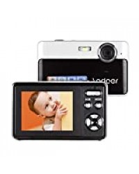 Appareil Photo Numérique, Andoer Mini Caméra Vidéo Portable 24 MP Haute définition Écran IPS 2,4 Pouces Détection de Visage à Zoom numérique 3X avec Batterie au Lithium intégrée