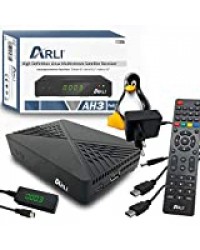ARLI AH3 HD S2 IP Récepteur Linux Sat TV Mini Box + liste de canaux Astra Hotbird Türksat Full HD LAN USB SAT DVB-S2 Récepteur IPTV YouTube Xtream Stalker Capteur IR Écran Web Weblet
