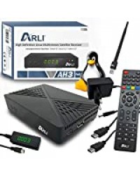 ARLI AH3 Récepteur IP HD S2 Linux Sat TV Mini Box + liste de canaux Astra Hotbird Tursat Full HD LAN USB Sat DVB-S2 Récepteur IPTV YouTube Xtream Stalker IR Sensor Display Web Weblet multimédia