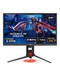 ASUS ROG XG248Q - Ecran PC gaming eSport 23,8" FHD - Dalle TN - 16:9 - 240Hz - 1ms - 1920x1080 - 400cd/m² - Display Port, 2x HDMI et 2x USB 3.0 - Nvidia G-Sync - AMD FreeSync - AuraSync