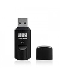 August DVB-T202 - Récepteur TNT USB - Décodeur TNT avec Enregistreur et Antenne, Numérique Terrestre Mini Télévision sur PC MPEG4 Compatible France Belgique Ordinateur Windows 10, 8, 7