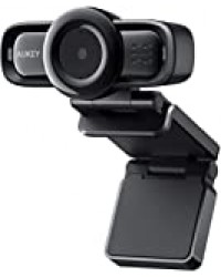 AUKEY Webcam 1080P Full HD avec Mise au Point Automatique Microphone Stéréo, Caméra Web pour Chat Vidéo et Enregistrement, Compatible avec Windows, Mac et Android