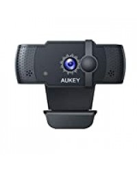 AUKEY Webcam 5 MP 1080p Full HD avec Mise au Point Automatique Microphone Stéréo, USB Caméra Web Fonctionne avec Skype, Zoom, WebEx, Lync, Compatible avec Windows, Mac et Android