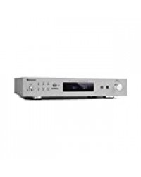 AUNA AMP-9200 BT - Amplificateur numérique stéréo, Bluetooth, Entrée AUX pour lecteurs CD, entrée DVD, USB, Lecteur SD, Tuner FM, 2 Sorties d'enceinte avec chacune 60 Watts RMS, Argent