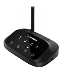Avantree Oasis Plus Récepteur Émetteur Bluetooth 5.0 aptX HD pour TV, Transmetteur Adaptateur Audio À Faible Latence pour Écouteurs, Longue Portée, Guide Vocal, Écran Tactile