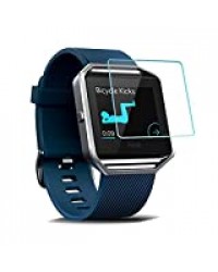 Awinner® -fitbit Blaze protection d'écran en verre transparents premium HD en verre trempé avec Garantie de remplacement à vie gratuite/Ultra haute définition invisible et Anti-bulle Cristal Shield