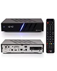 AX HD61 Récepteur 4K UHD E2 Linux pour télévision par satellite, télévision par câble et DVB-T2 avec DVB-S2X & DVB-C/T2, PVR, câble HDMI [préprogrammé pour Astra & Hotbird] avec disque dur 1 To