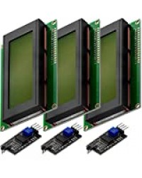 AZDelivery 3 x HD44780 2004 LCD Module afficheur vert 4x20 caractères de couleur noire avec interface I2C compatible avec Arduino incluant un Ebook !