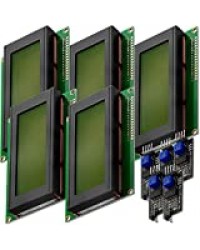 AZDelivery 5 x HD44780 2004 LCD Module afficheur vert 4x20 caractères de couleur noire avec interface I2C compatible avec Arduino incluant un EBook !