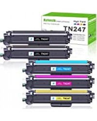 Aztech Compatible pour Brother TN-243CMYK TN247 Cartouche de Toner pour Brother MFC-L3750CDW DCP-L3550CDW MFC-L3770CDW HL-L3270CDW HL-L3210CW HL-L3230CDW MFC-L3730CDN MFC-L3730CDN L3710CW DCP-L3510CDW