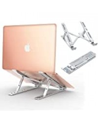 Babacom Support Ordinateur Portable Laptop Stand, Support PC Portable Ventilé en Aluminium Réglable, Refroidisseur Ergonomique Léger Compatible avec MacBook, Dell, Lenovo, Tablettes jusqu'à 15,6”