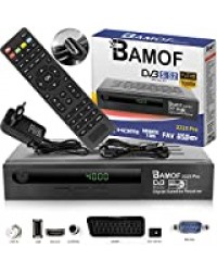 Bamof 2225 PRO Récepteur satellite numérique satellite (HDTV, DVB-S /DVB-S2, HDMI, SCART , 2X USB, Full HD 1080p ) [Préprogrammé pour Astra, Hotbird et Tursat] + câble HDMI.