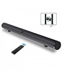 Barre de Son TV Soundbar Bluetooth, SoundBox TV Haut-Parleur Stéréo Speaker, 6 Haut-Parleurs et 2 Diaphragmes de Basse, Barre de Son détachable et séparable, 50W Support RCA/AUX/Opt/USB/Subwoofer