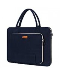 Betoores Housse Ordinateur Portable 17 17.3 Pouces Pochette, Housse de Protection Ordinateur PC Portable Pochette Sacoche pour 17.3" Acer/ASUS/Dell/HP/Lenovo, Bleu Marine et Blanc crème