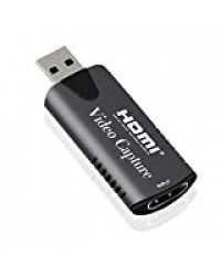 BKSDMAN Cartes de Capture Audio Vidéo HDMI vers USB 2.0 Full HD 1080p 60fps Caméra enregistreur caméscope pour la Diffusion en Direct HD pour Windows Android Mac