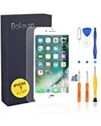 bokman Écran Tactile LCD pour iPhone 7 Blanc, Vitre Tactile avec Kit de Réparation