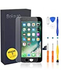 bokman Écran Tactile LCD pour iPhone 7 Noir, Vitre Tactile avec Kit de Réparation