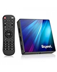 Bqeel Android 9.0 【4G+64G】 TV Box Bluetooth 4.0 R1 Plus RK3318 Quad-Core 64bit Cortex-A53 USB 3.0 Box Android TV LAN100M Wi-FI 2.4G/5G Box TV 4K Android TV