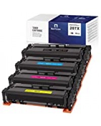 BunToner Cartouche de Toner Compatible HP 207X pour HP W2210X W2210A W2211X W2212X W2213X pour HP Color Laserjet Pro M283fdw M255dw M282nw M283fdn M283 M282 M255 (sans Puce)